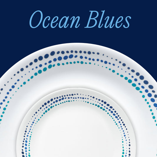 Corelle® Ocean Blues 18-piece Dinnerware Set, Service for 6