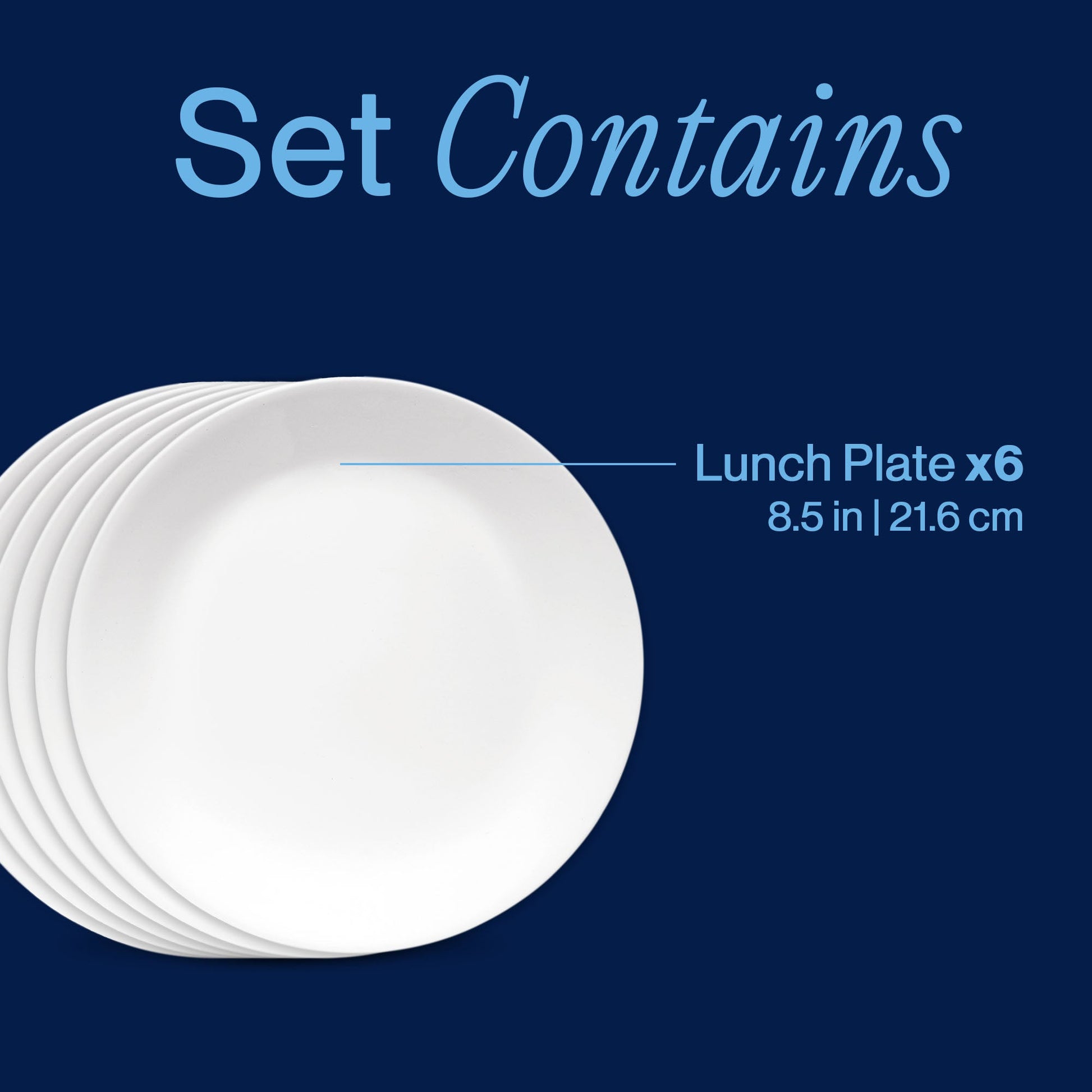Corelle® Winter Frost White 8.5" Salad Plates, 6-pack