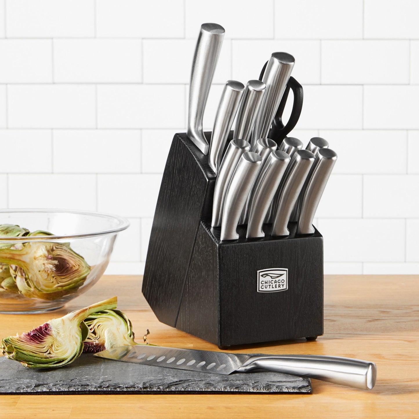 Chicago Cutlery® Malden™ 16-piece Stainless Steel Block Set