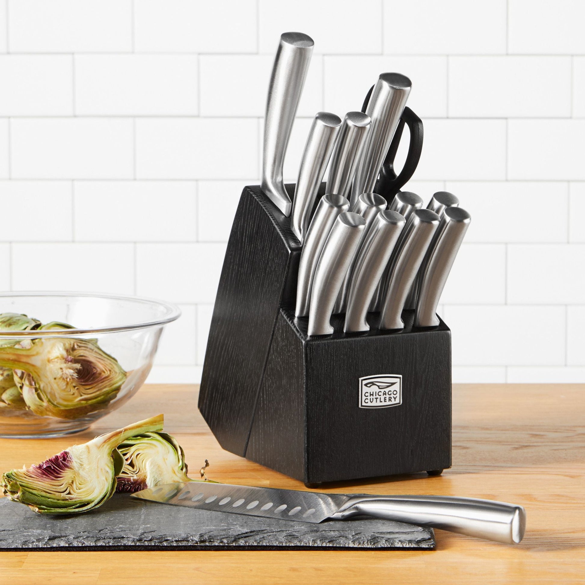 Chicago Cutlery® Malden™ 16-piece Stainless Steel Block Set