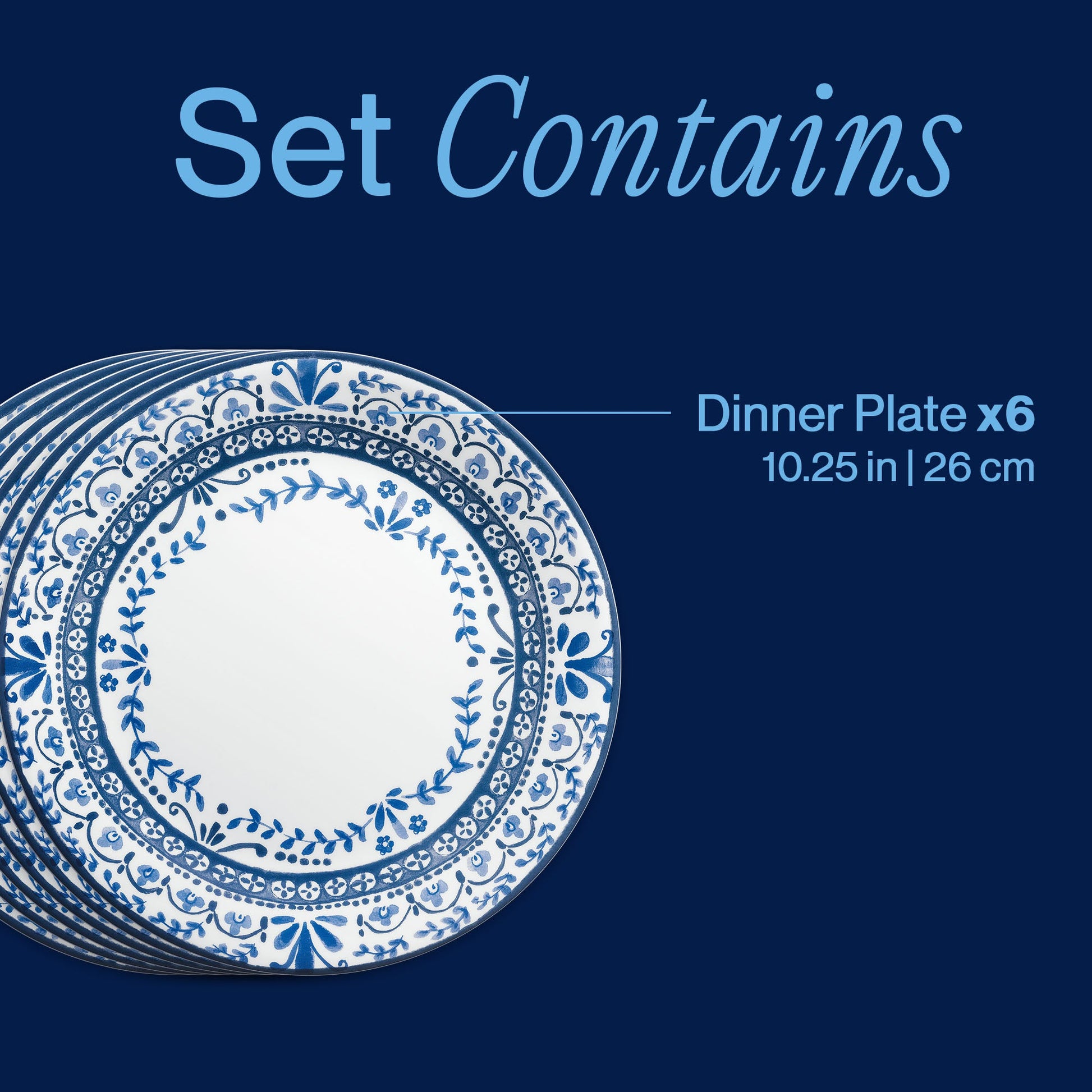 Corelle® Portofino 10.25" Dinner Plates, 6-pack