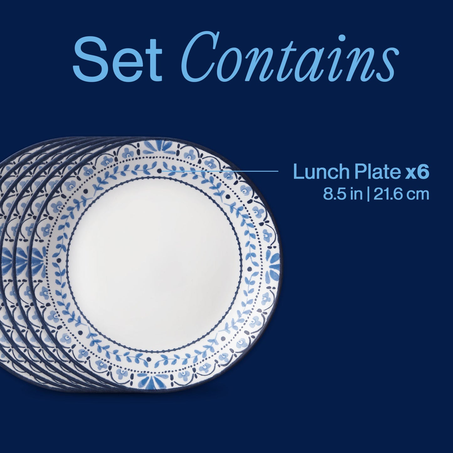 Corelle® Portofino 8.5" Salad Plates, 6-pack