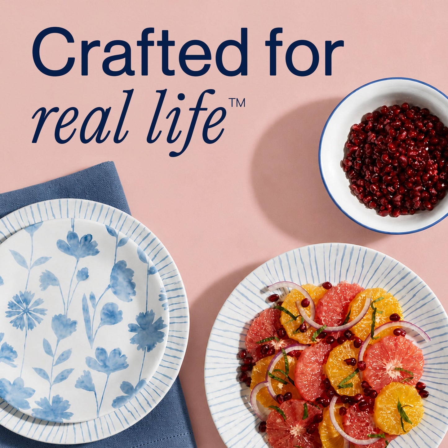 Corelle® Nautical Stripes 18-piece Dinnerware Set, Service for 6