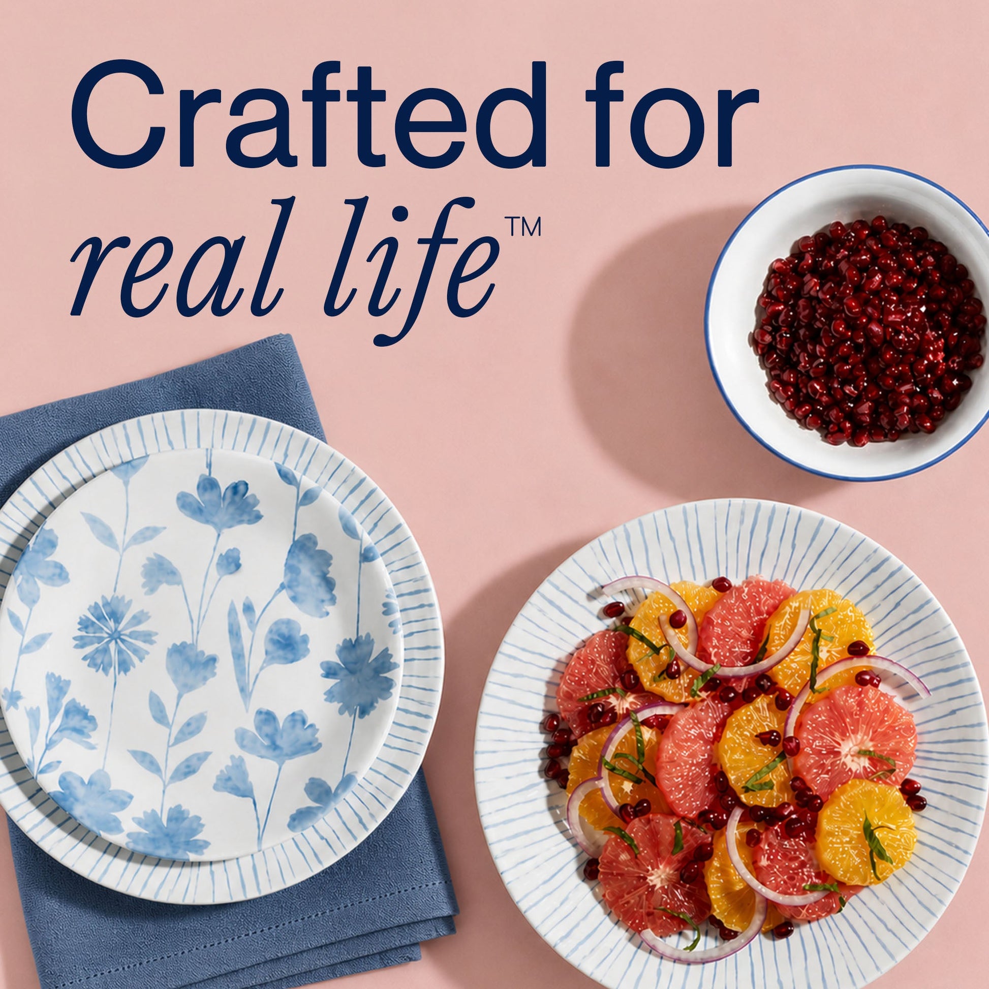 Corelle® Botanical Stripes 32-piece Dinnerware Set, Service for 8