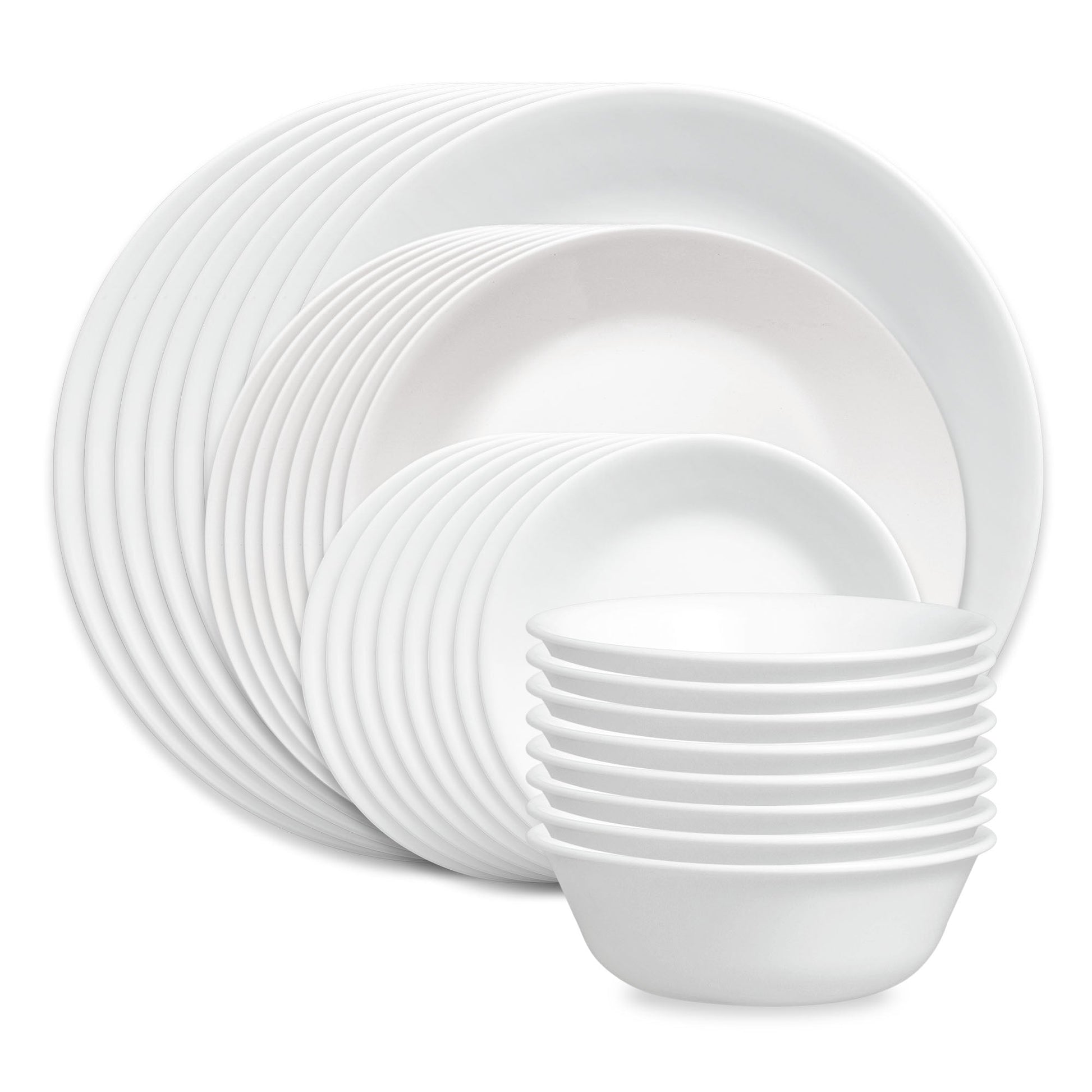 Corelle® Shimmering White 32-piece Dinnerware Set, Service for 8