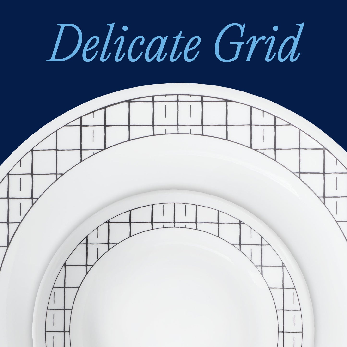 Corelle® Delicate Grid 12-piece Dinnerware Set, Service for 4