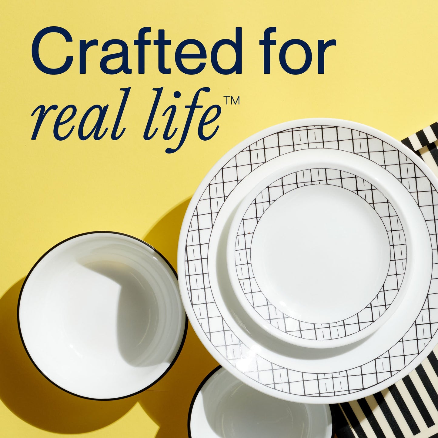 Corelle® Delicate Grid 12-piece Dinnerware Set, Service for 4