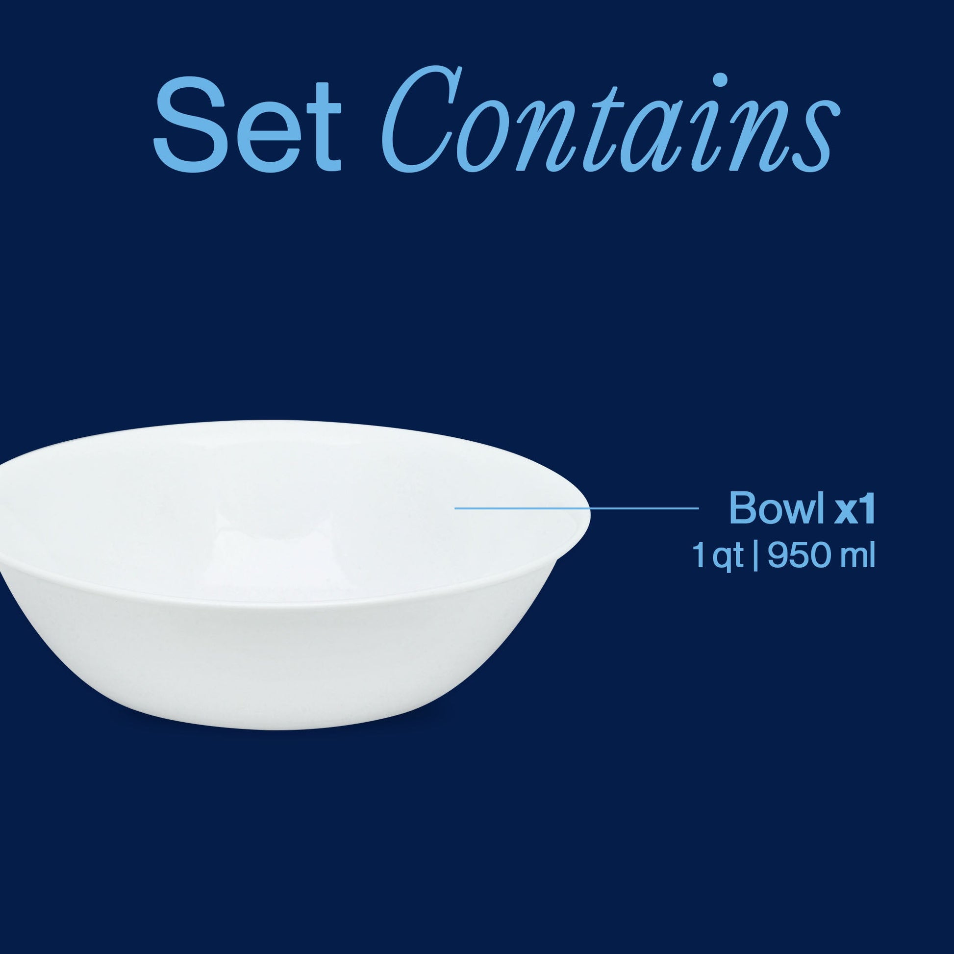 Corelle® Winter Frost White 1-quart Large Serving Bowl