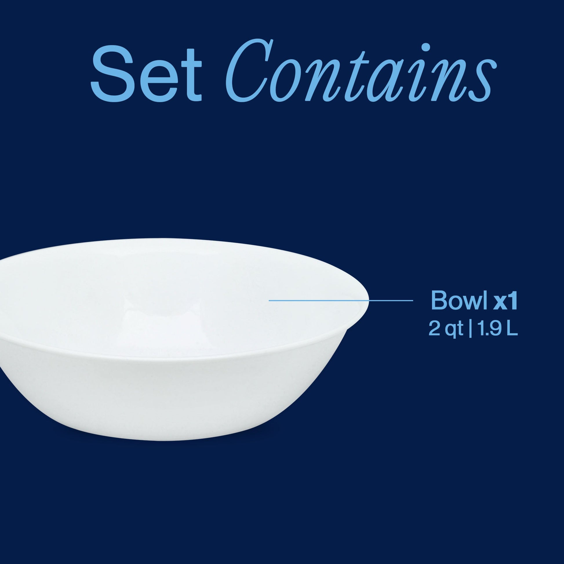 Corelle® Winter Frost White 2-quart Large Serving Bowl
