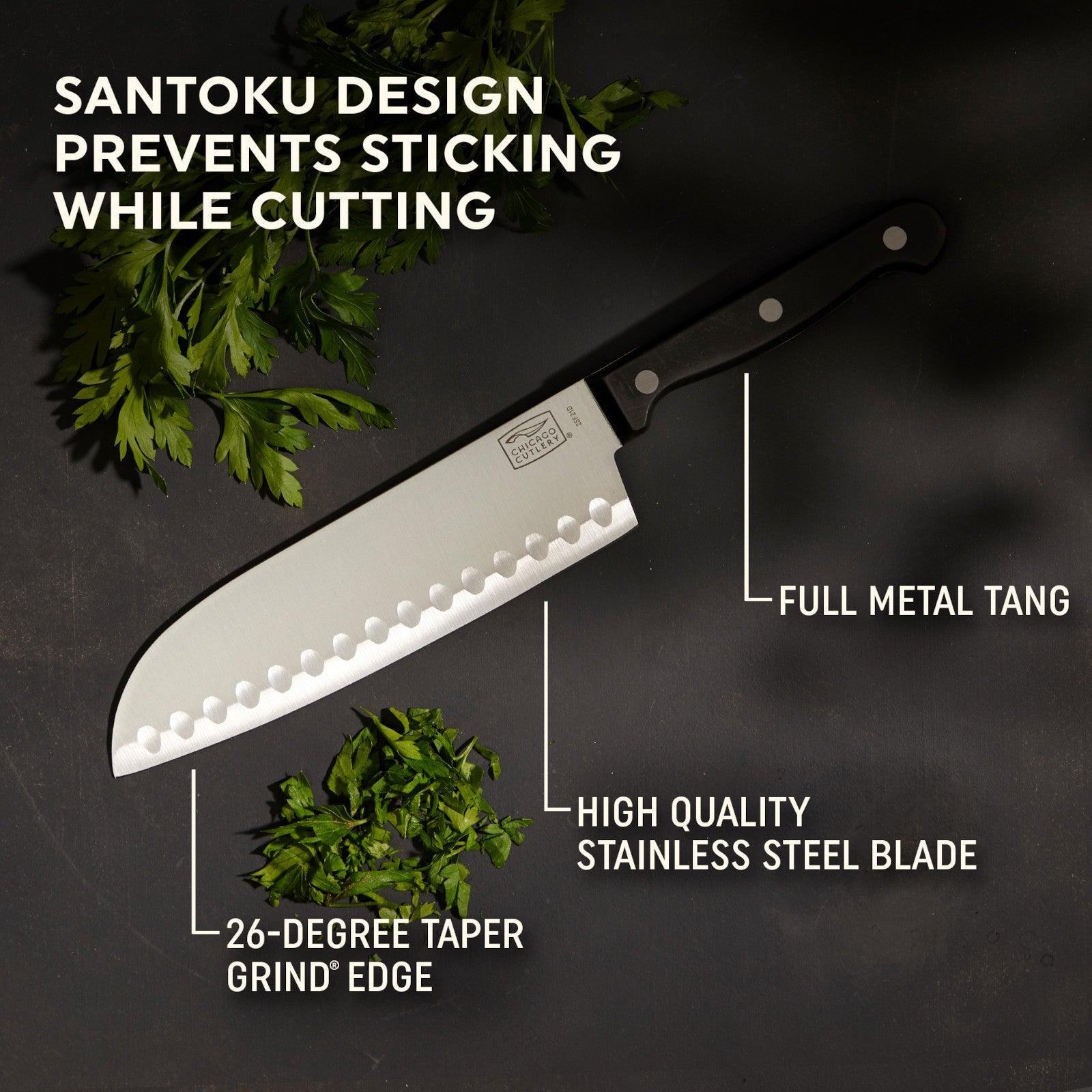 Chicago Cutlery® Essentials™ 2-piece Santoku / Partoku Knife Set