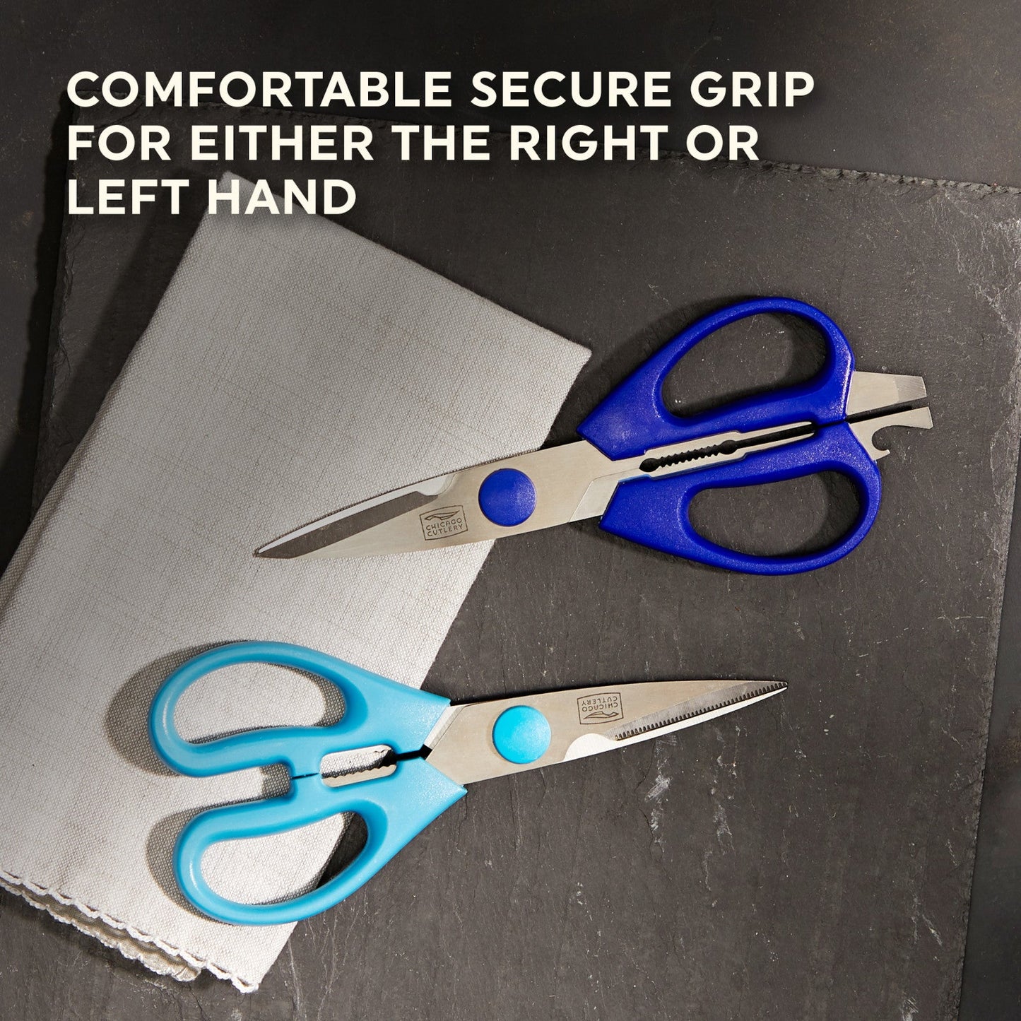 Chicago Cutlery 2-piece Kitchen Shears in Blueberry and Blue Frost