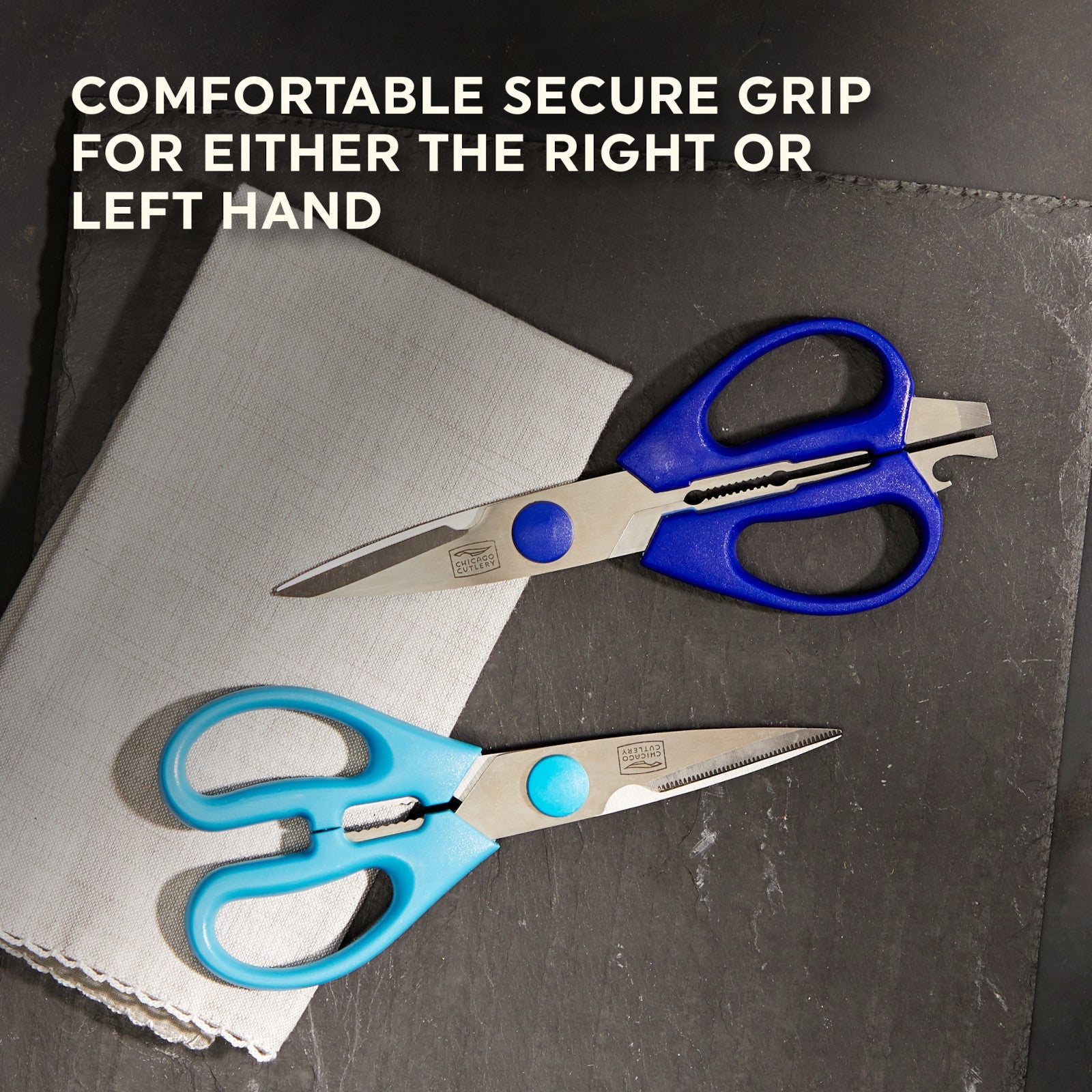 Chicago Cutlery 2-piece Kitchen Shears in Blueberry and Blue Frost