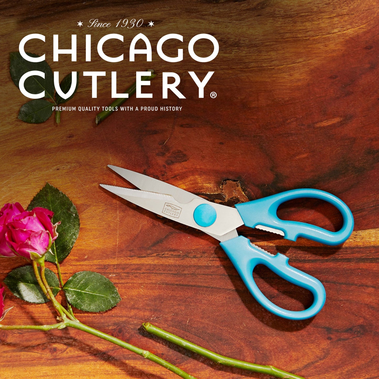 Chicago Cutlery 2-piece Kitchen Shears in Blueberry and Blue Frost