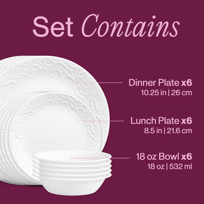 Corelle® Bella Faenza 18-piece Dinnerware Set, Service for 6