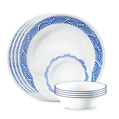 Corelle® Rolling Waves 18-piece Dinnerware Set, Service for 6