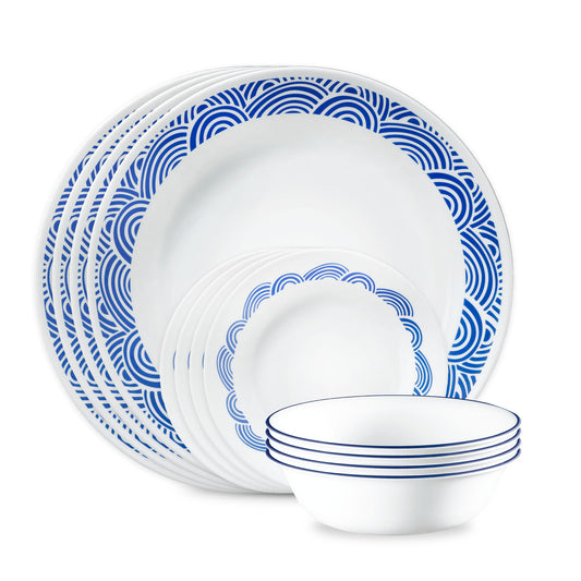 Corelle® Rolling Waves 18-piece Dinnerware Set, Service for 6