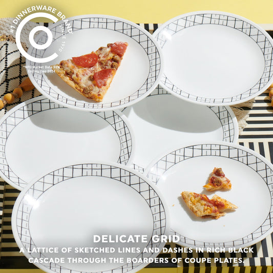 Corelle® Delicate Grid 8.5" Lunch Plate, 6-pack