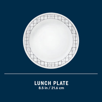 Corelle® Delicate Grid 8.5" Lunch Plate, 6-pack