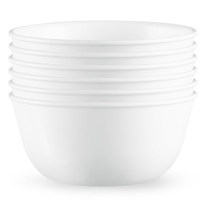 Corelle® Winter Frost White Dinnerware Set – Service for 6 + Soup Bowls