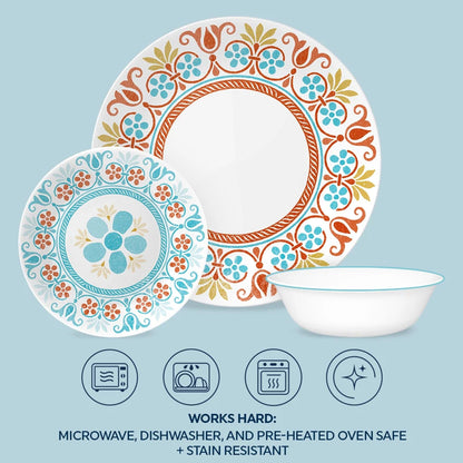 Corelle® Global Collection Terracotta Dreams 18-piece Dinnerware Set, Service for 6