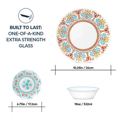 Corelle® Global Collection Terracotta Dreams 18-piece Dinnerware Set, Service for 6
