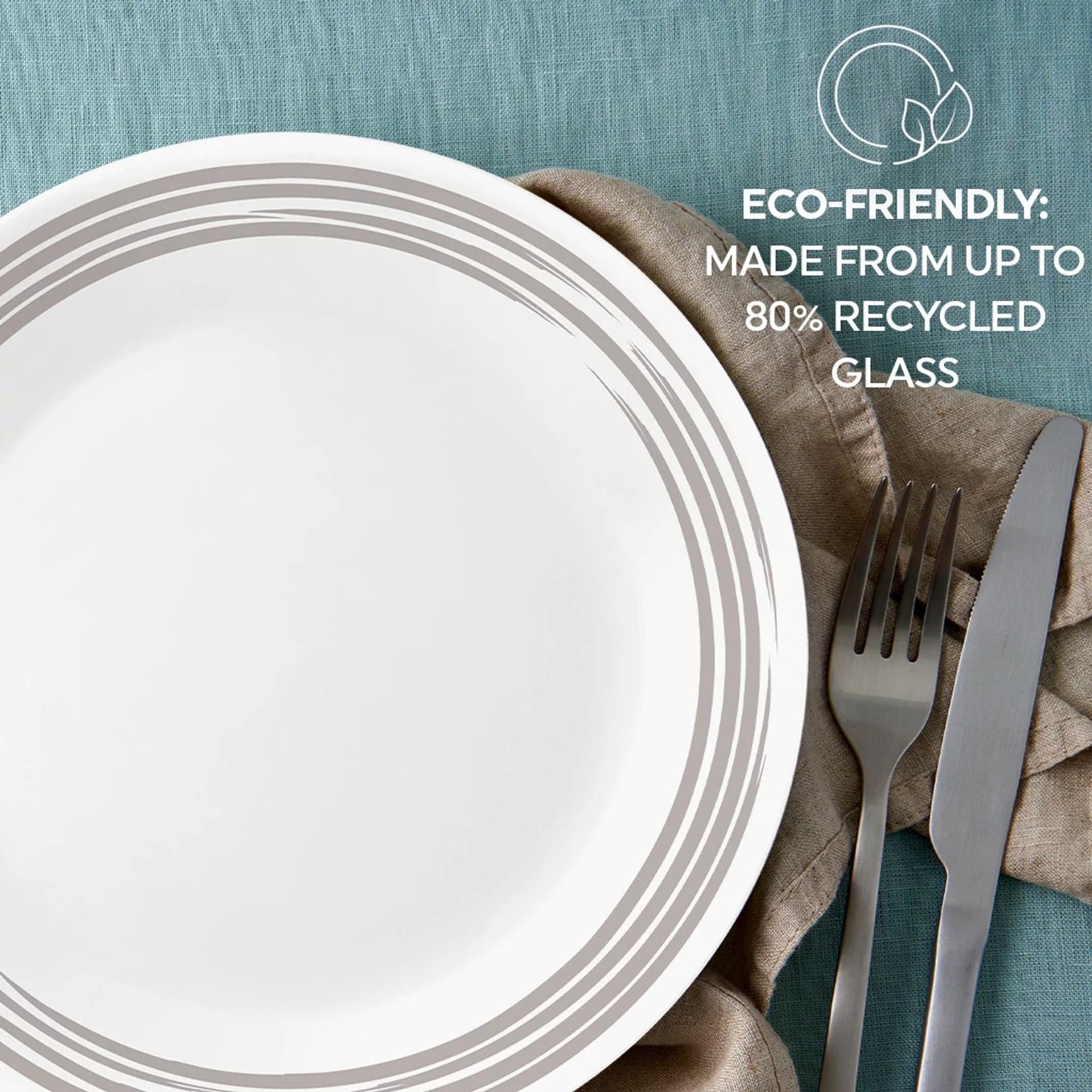 Corelle® Brushed Silver 10.25" Dinner Plate