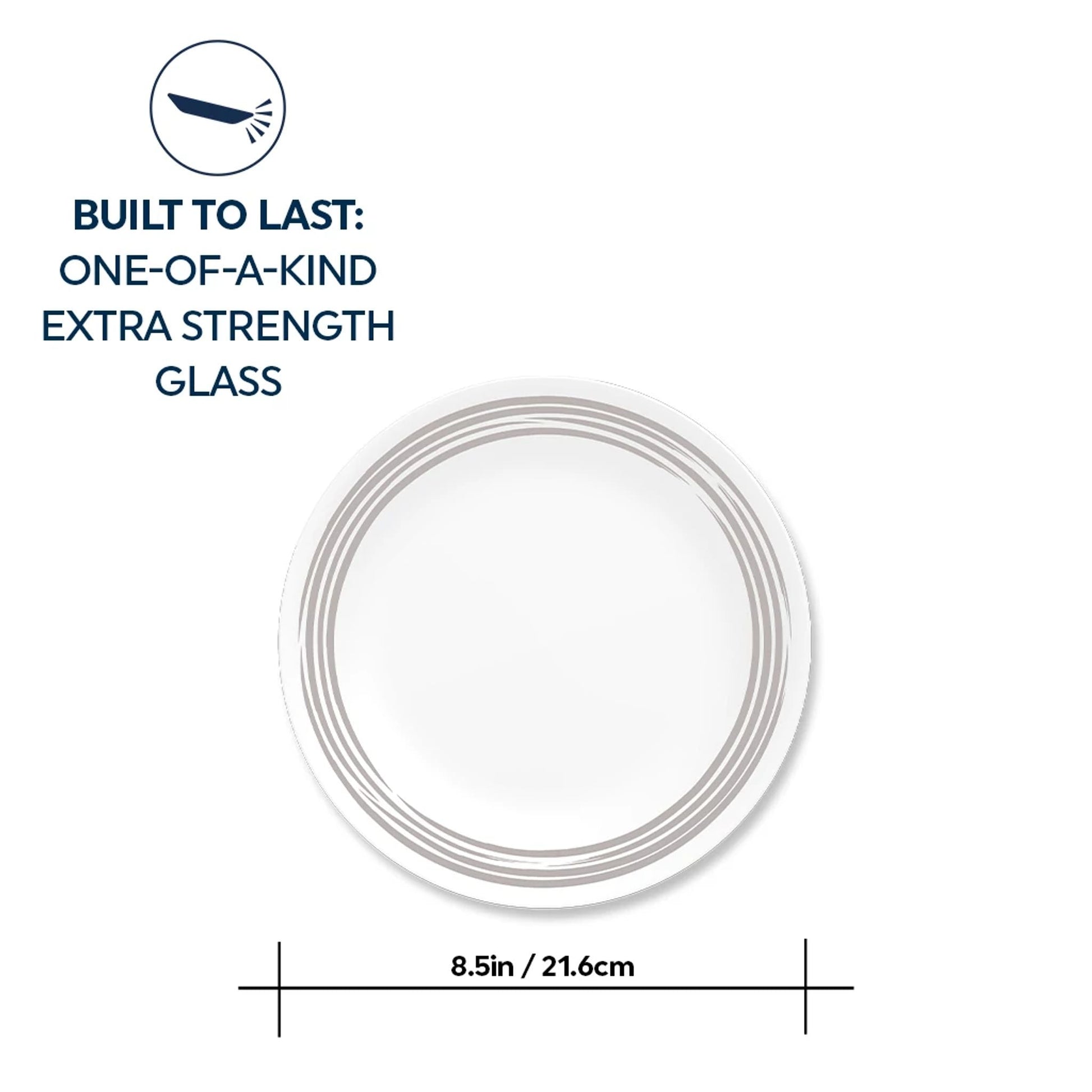 Corelle® Brushed Silver 8.5" Salad Plate