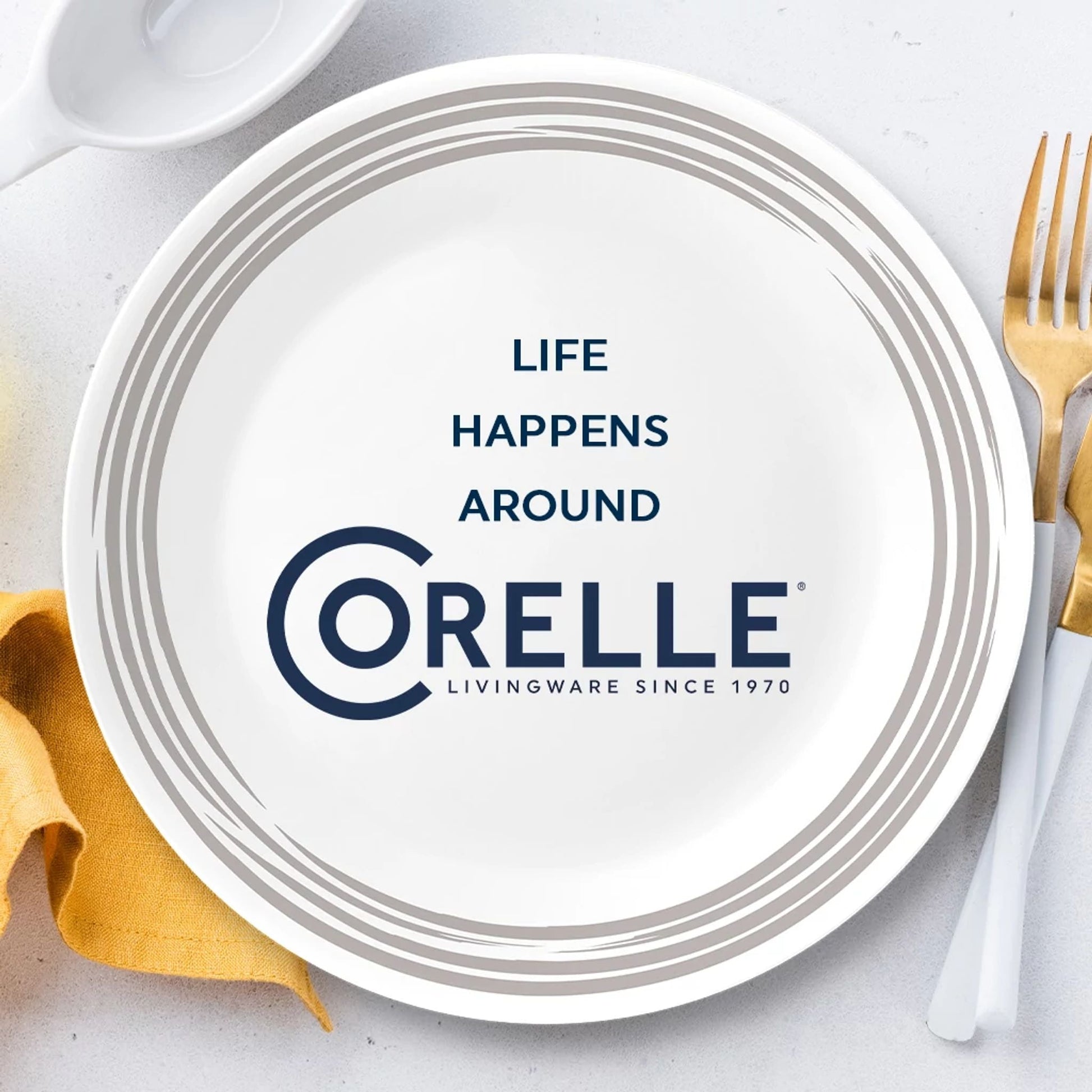Corelle® Brushed Silver 8.5" Salad Plate