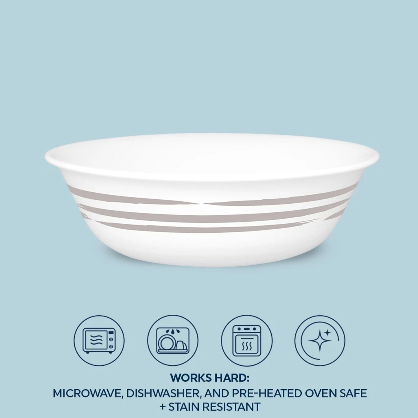 Corelle® Brushed Silver 18-ounce Cereal Bowl