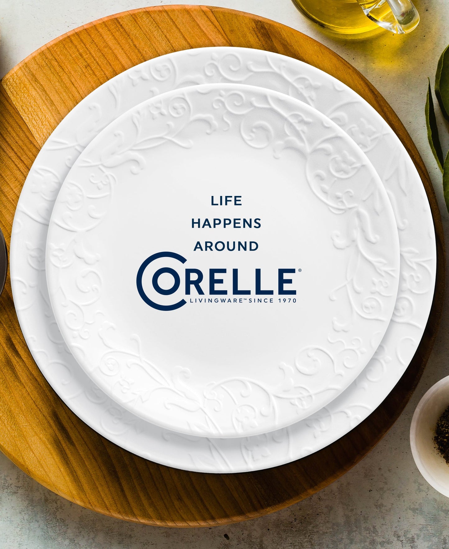 Corelle® Bella Faenza Dinnerware Set – Service for 6 + Serving Bowl