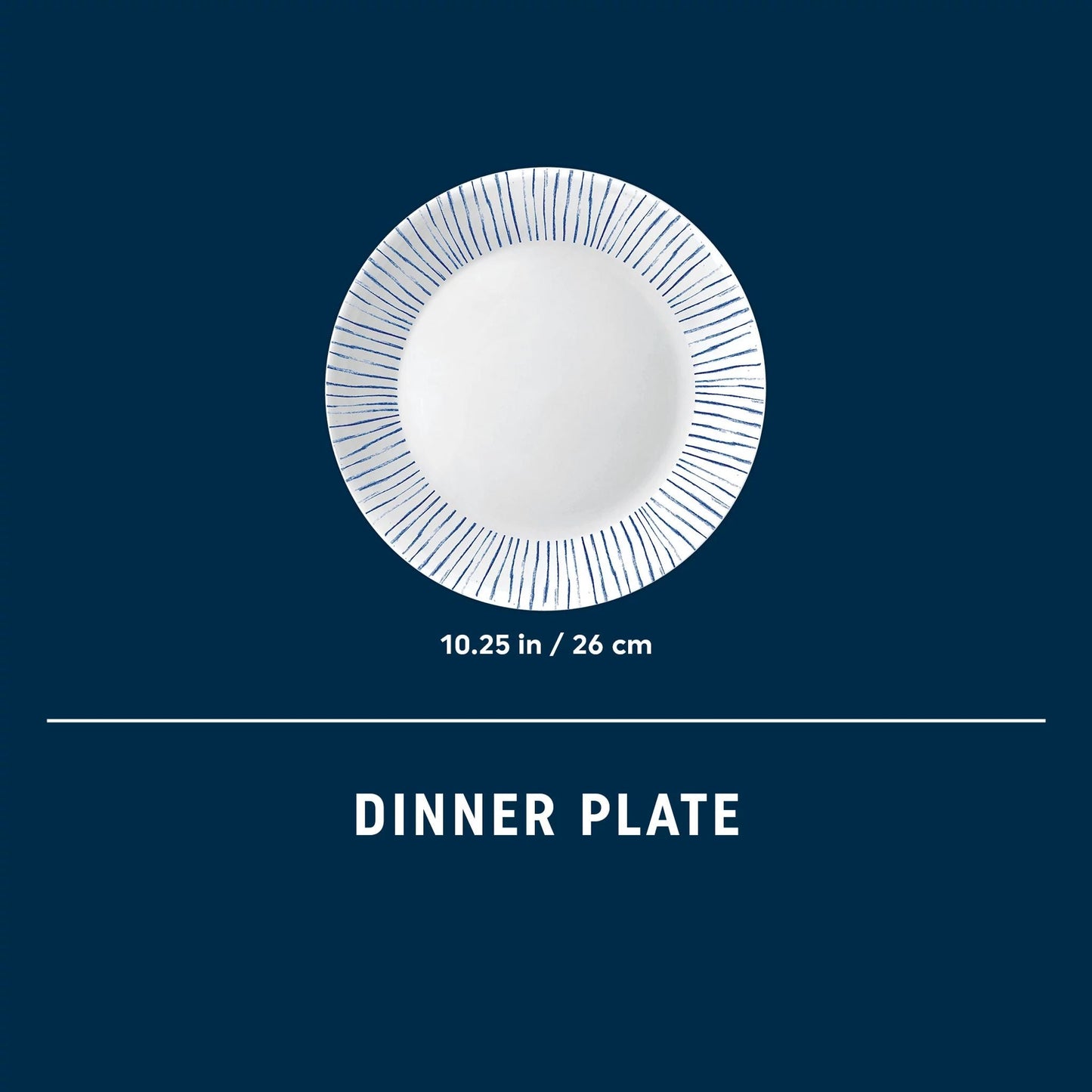 Corelle® Botanical Stripes 10.25" Dinner Plate