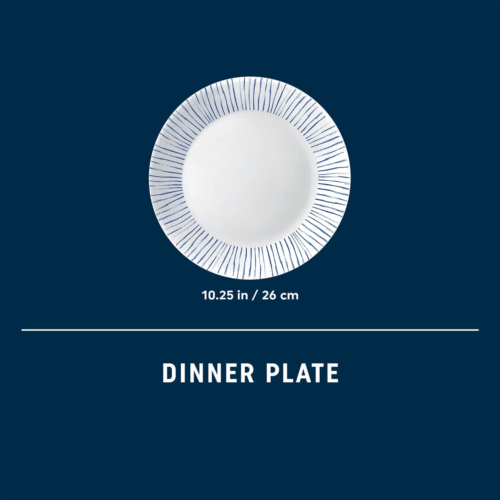 Corelle® Botanical Stripes 10.25" Dinner Plate, 6 pack