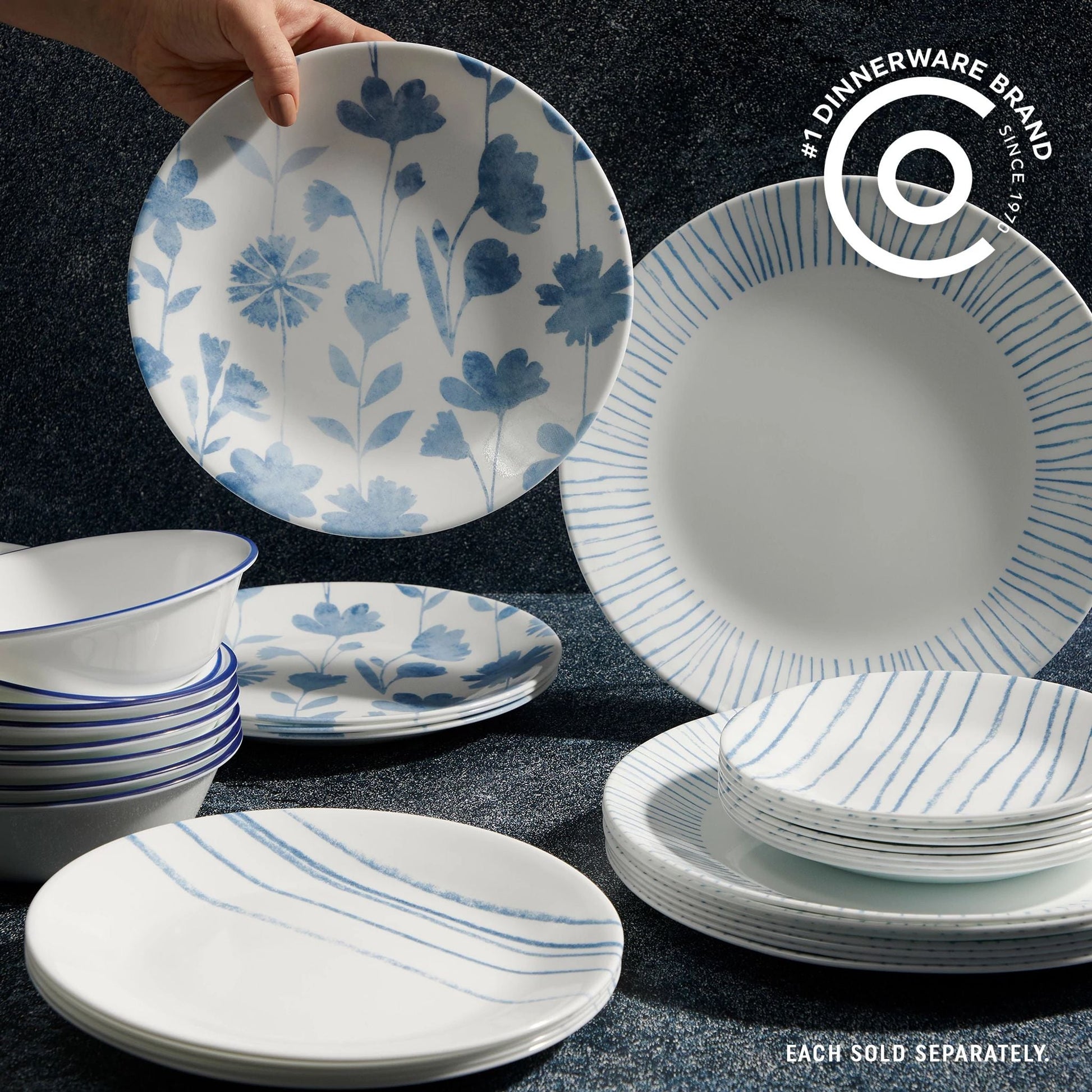 Corelle® Botanical Stripes 18-ounce Cereal Bowl