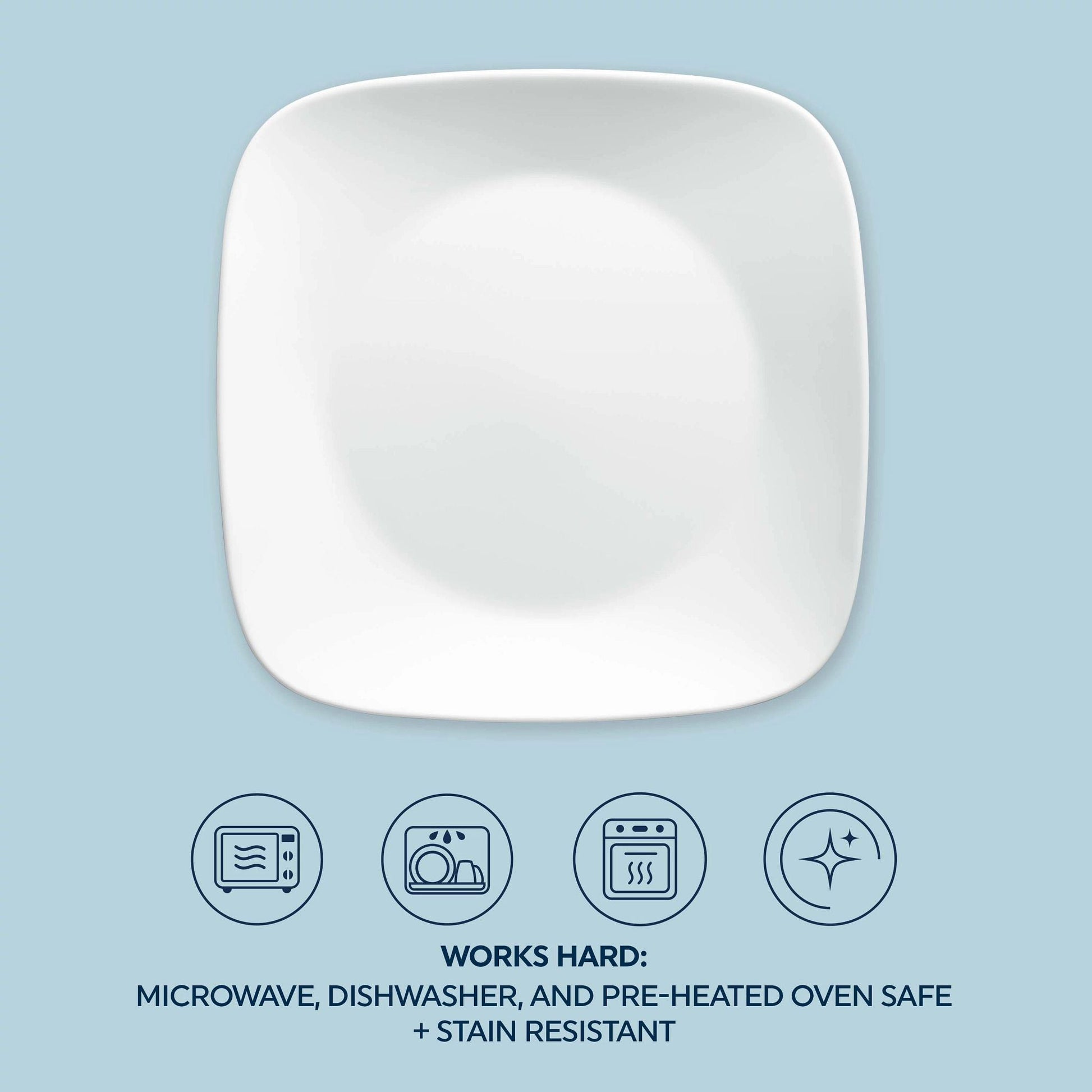 Corelle® Boutique Vivid White 8-piece Dinnerware Set, Service for 4