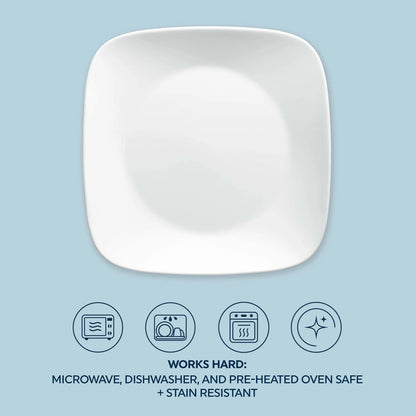 Corelle® Boutique Vivid White 8-piece Dinnerware Set, Service for 4