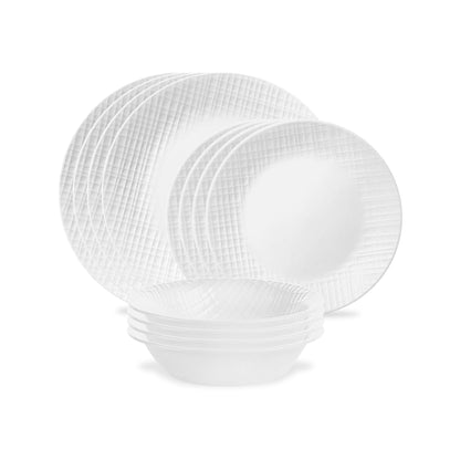 Corelle® Linen Weave 12-piece Dinnerware Set, Service for 4