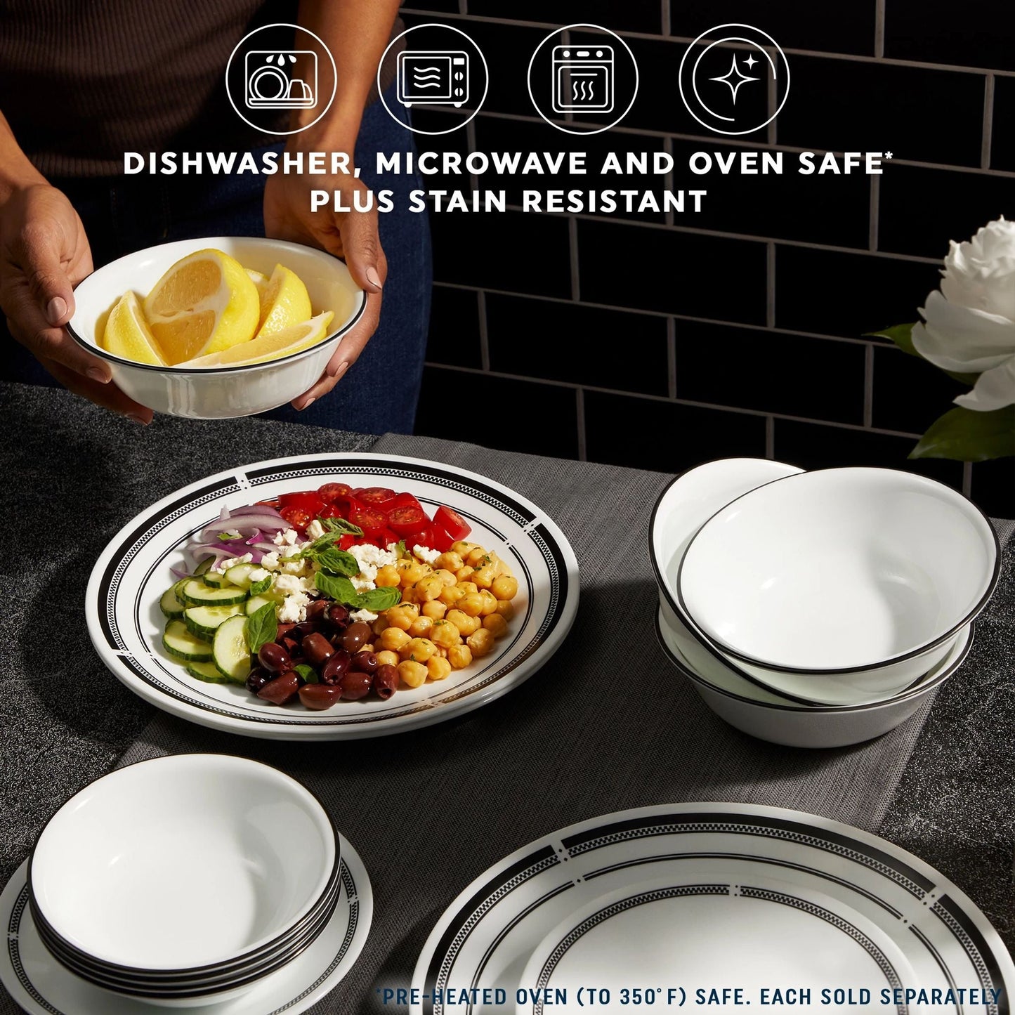 Corelle® Brasserie 6.75" Appetizer Plate, 6-pack