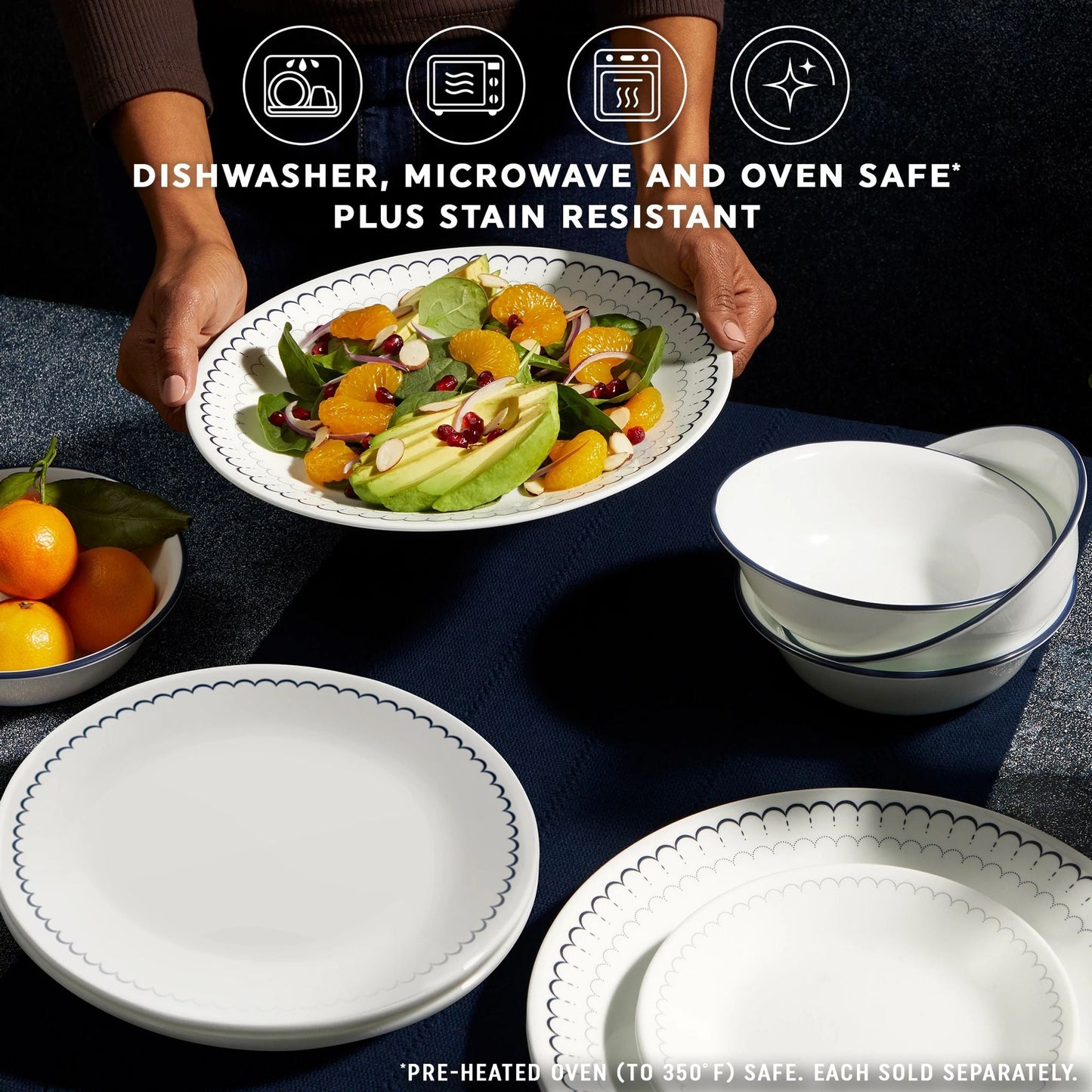 Corelle® Caspian Lace 8.5" Salad Plate