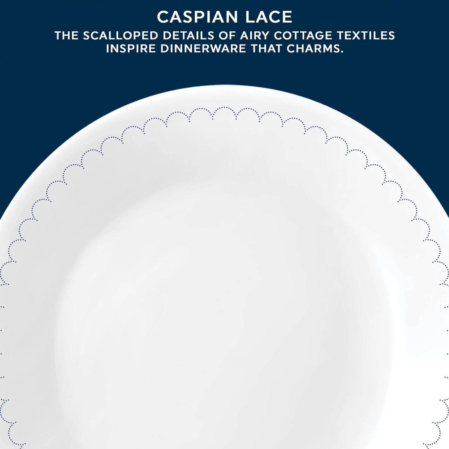 Corelle® Caspian Lace 6.75" Appetizer Plate, 6-pack