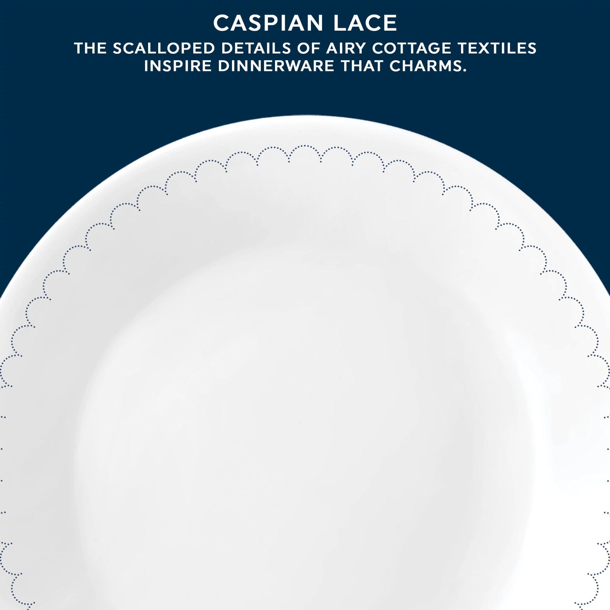 Corelle® Caspian Lace 6.75" Appetizer Plate, 6-pack