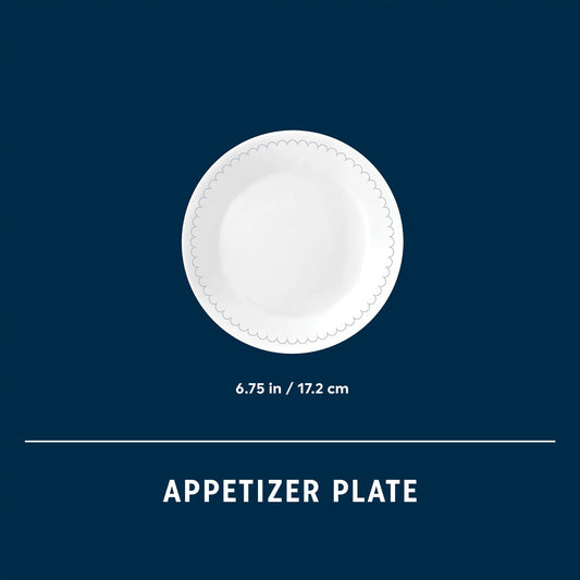 Corelle® Caspian Lace 6.75" Appetizer Plate, 6-pack