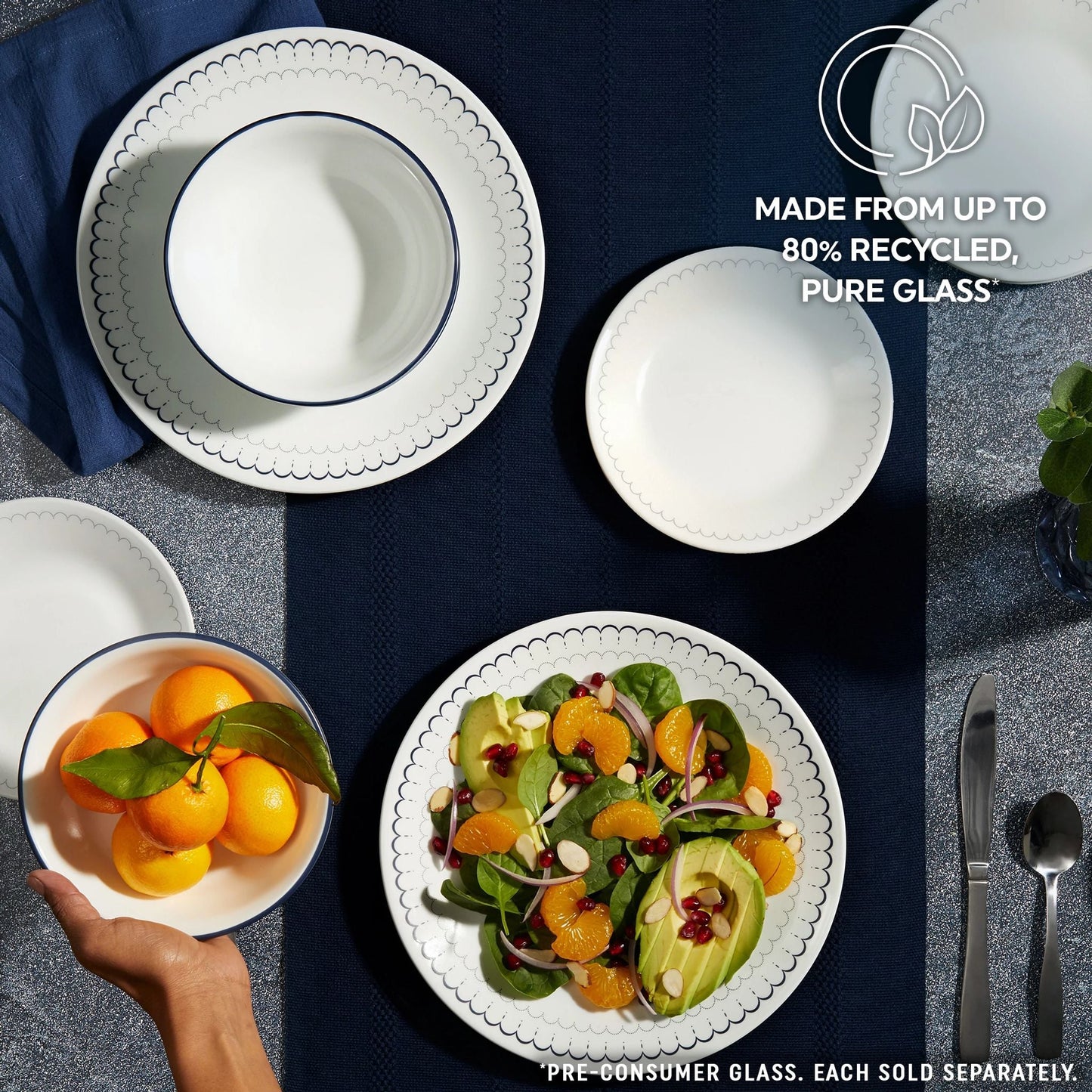 Corelle® Caspian Lace 6.75" Appetizer Plate, 6-pack