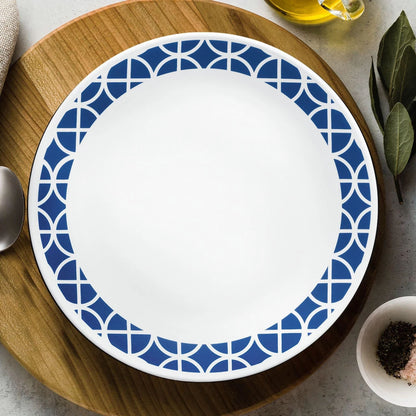 Corelle® Cobalt Circles 16-piece Mugless Dinnerware Set, Service of 4