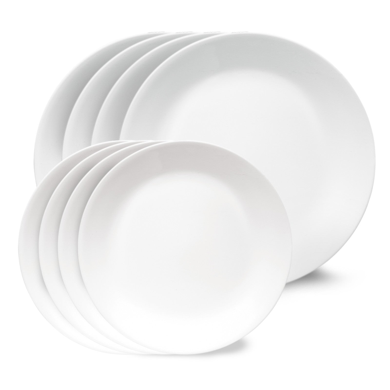 Corelle® Shimmering White Salad and Dinner Plates Set, 8-pack