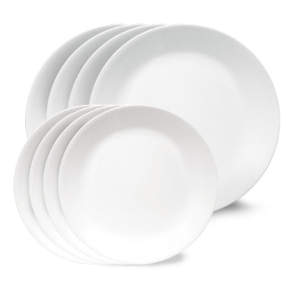 Corelle® Shimmering White Salad and Dinner Plates Set, 8-pack