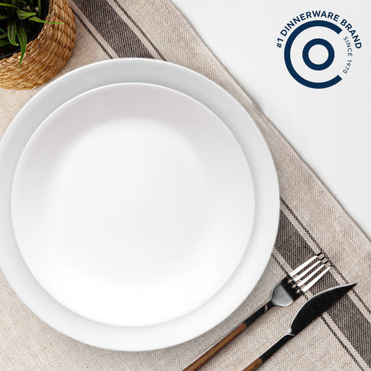 Corelle® Shimmering White Salad and Dinner Plates Set, 8-pack