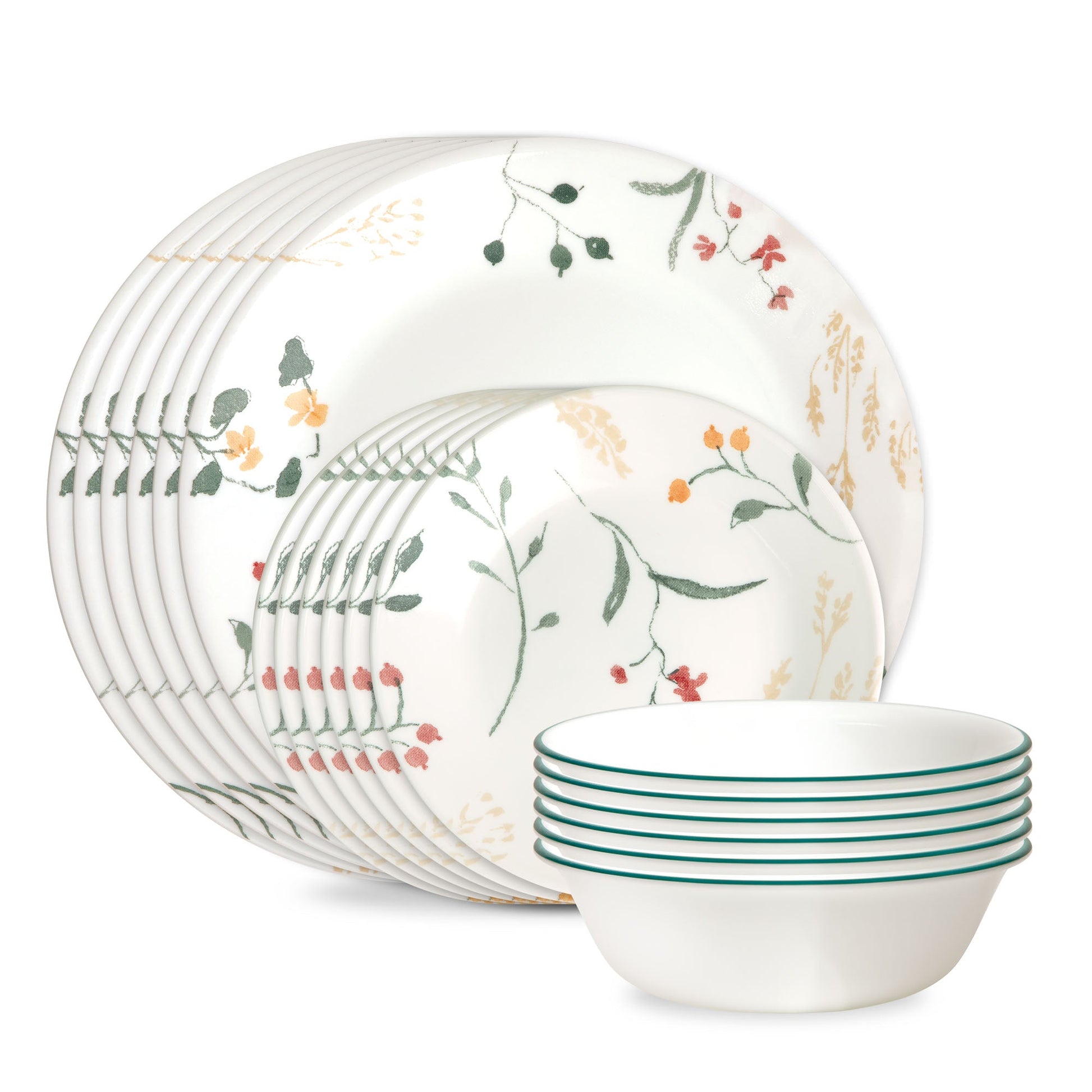 Corelle® Wildflower Scatter 18-piece Dinnerware Set, Service for 6