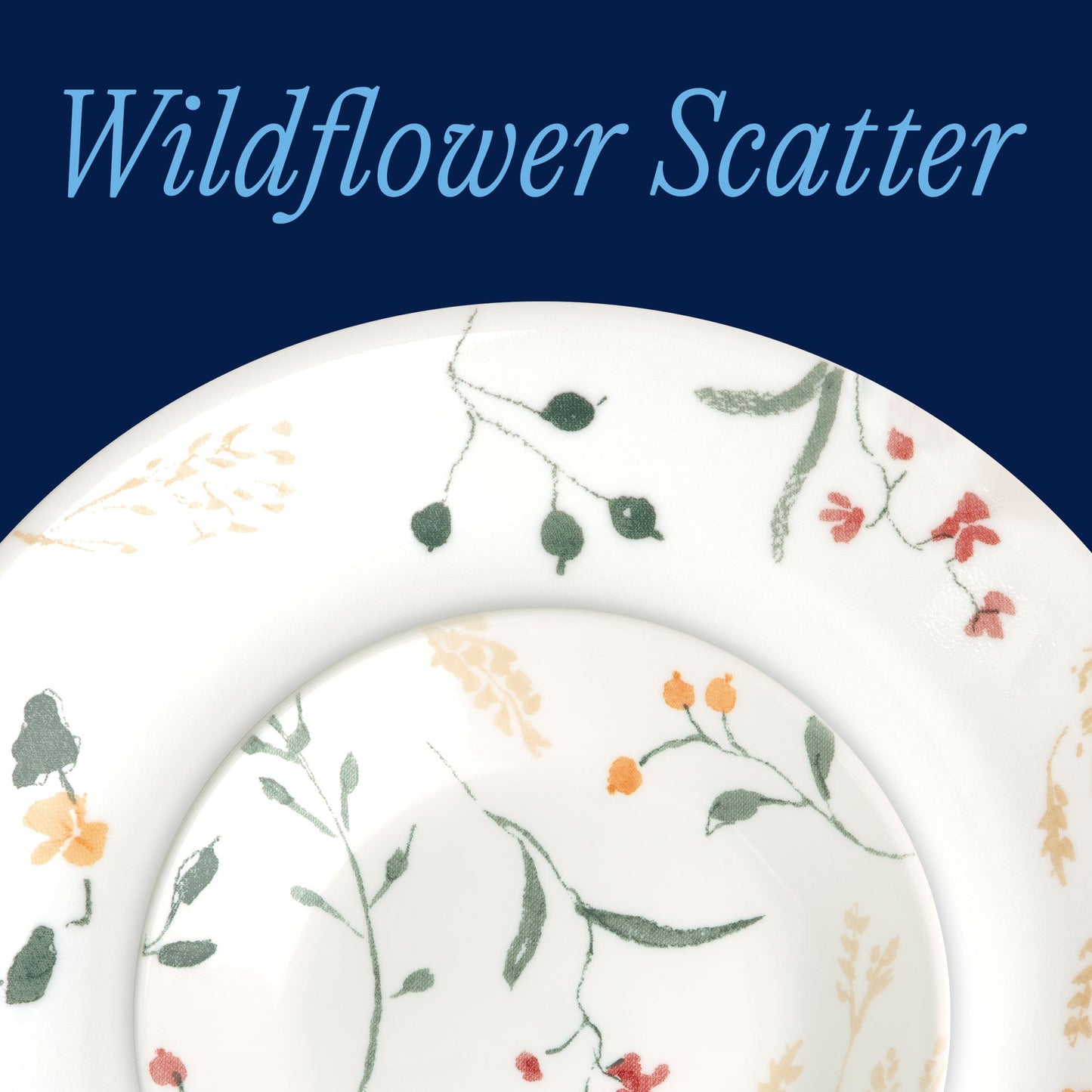 Corelle® Wildflower Scatter 18-piece Dinnerware Set, Service for 6