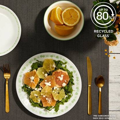 Corelle® Spring Blossom Green 8.5" Salad Plate