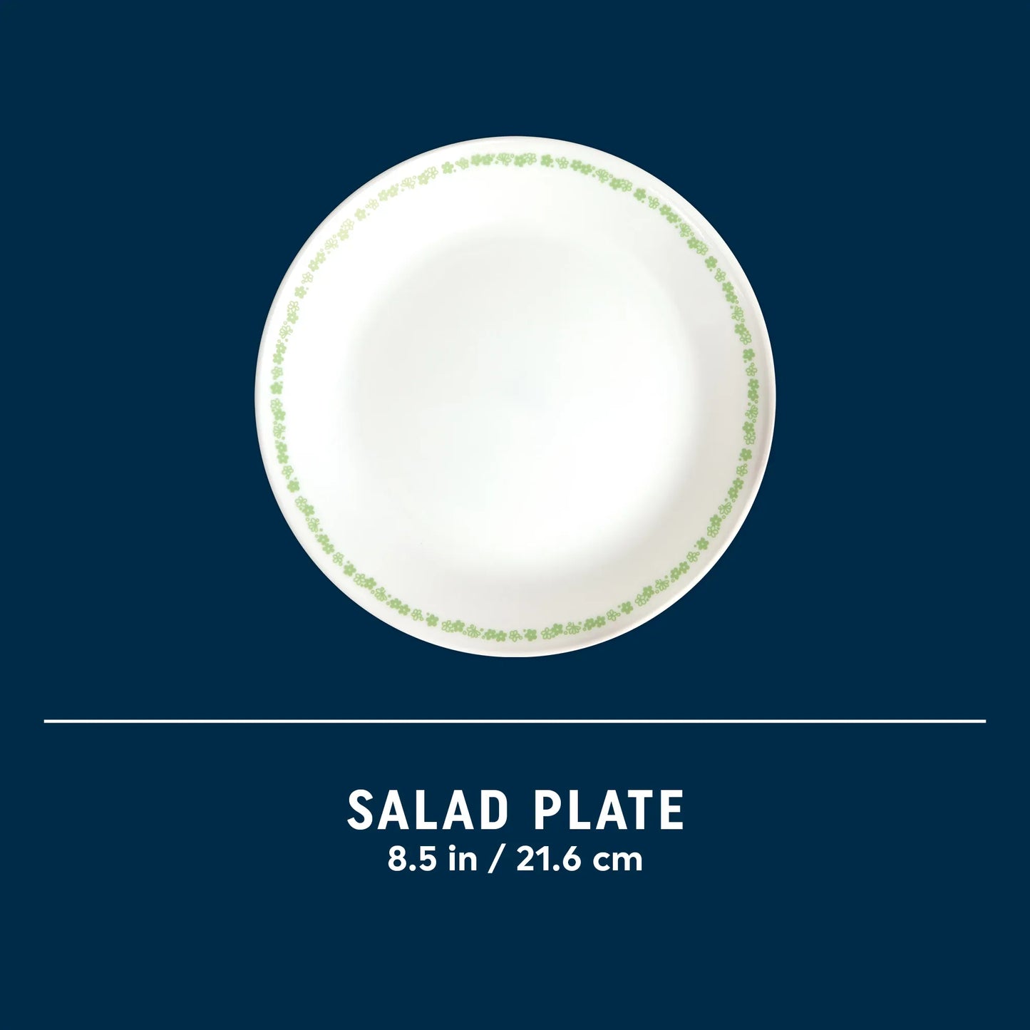 Corelle® Spring Blossom Green 8.5" Salad Plate